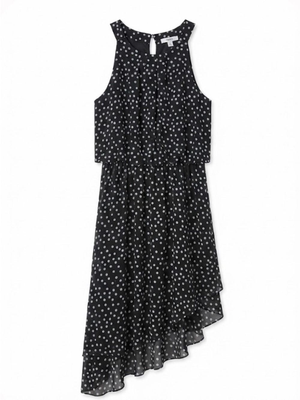 Ricki’s Black & White Polka Dot High-Low Dress - Elegant & Flattering